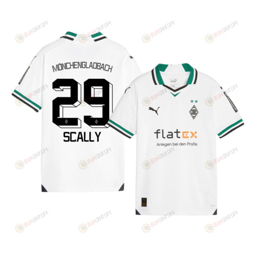 Joe Scally 29 Borussia M?nchengladbach 2023-24 Home YOUTH Jersey - White