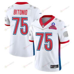 Joel Bitonio 75 Cleveland Browns Pro Bowl 2023 Patch Men Jersey - White
