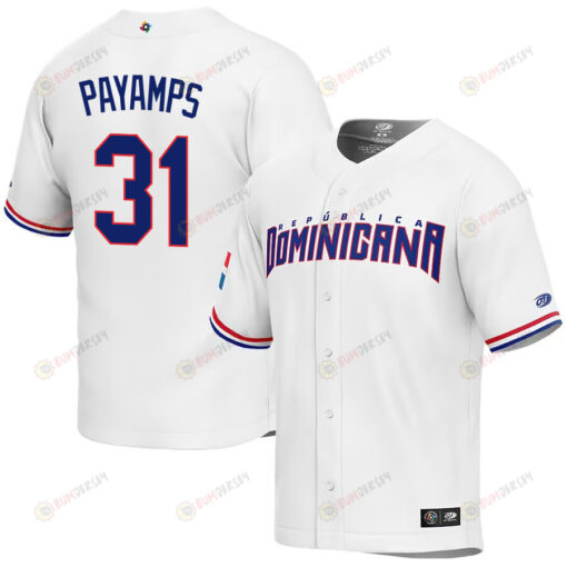 Joel Payamps 31 Dominican Republic Baseball 2023 World Baseball Classic Jersey - White