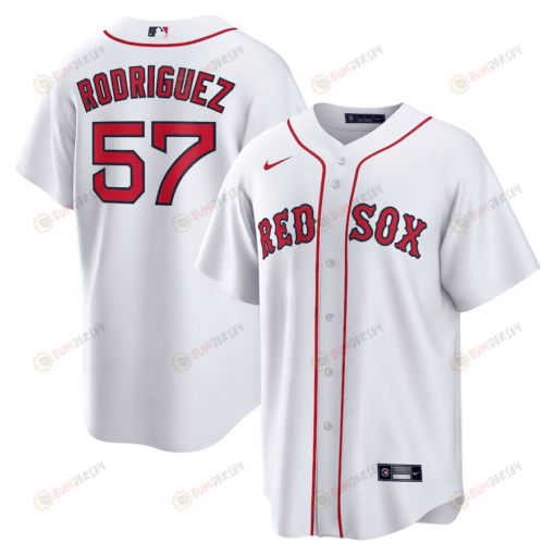 Joely Rodr?guez 57 Boston Red Sox Home Men Jersey - White