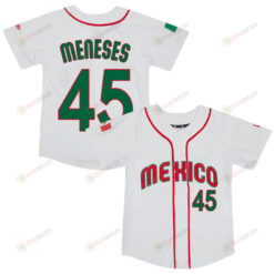 Joey Meneses 45 Mexico Baseball 2023 World Baseball Classic Jersey - White