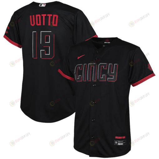 Joey Votto 19 Cincinnati Reds Youth 2023 City Connect Jersey - Black