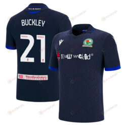 John Buckley 21 Blackburn Rovers 2022-23 Away Jersey - Navy