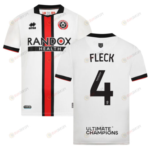 John Fleck 4 Sheffield United 2022-23 Away Jersey - White