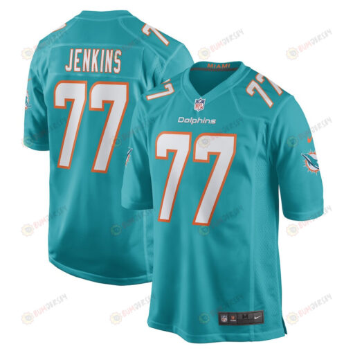 John Jenkins 77 Miami Dolphins Men's Jersey - Aqua