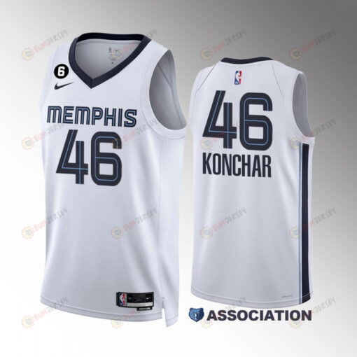 John Konchar 46 Memphis Grizzlies 2022-23 Association Edition White Jersey