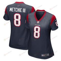 John Metchie III Houston Texans Women's Game Player Jersey - Navy