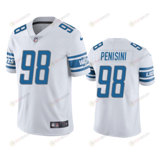 John Penisini 98 Detroit Lions White Vapor Limited Jersey