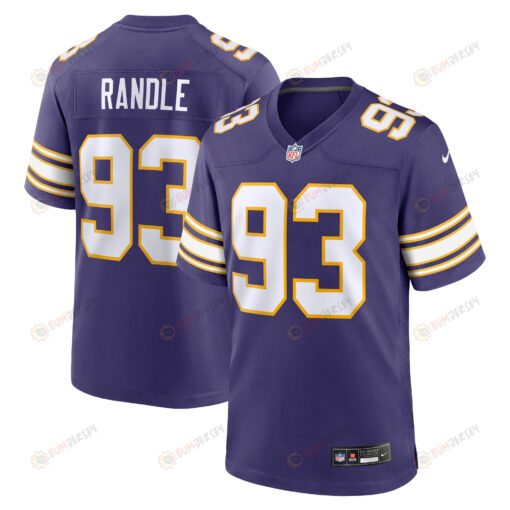 John Randle 93 Minnesota Vikings Classic Game Men Jersey - Purple