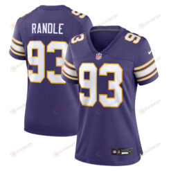 John Randle 93 Minnesota Vikings Women's Classic Game Jersey - Purple