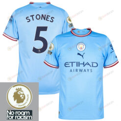 John Stones 5 Manchester City 2022-2023 Home Men Jersey - Sky Blue