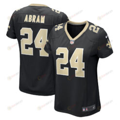 Johnathan Abram 24 New Orleans Saints Women's Team Color Jersey - Black