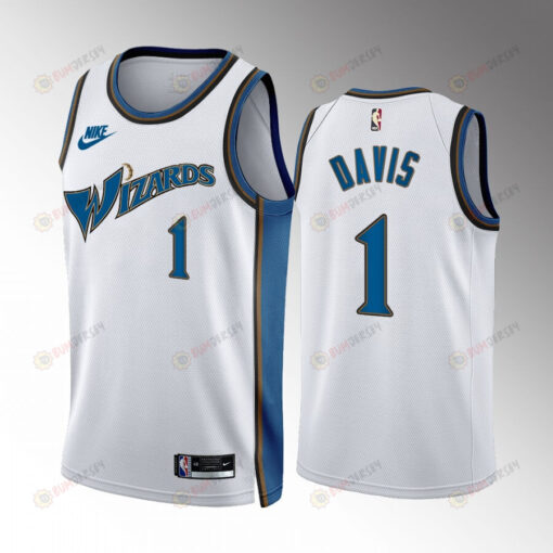 Johnny Davis 1 2022-23 Washington Wizards White Classic Edition Jersey 2022 Draft