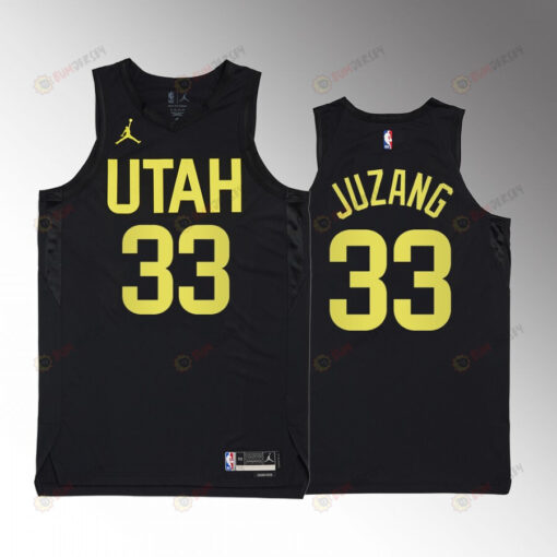 Johnny Juzang 33 2022-23 Utah Jazz Black Statement Edition Jersey