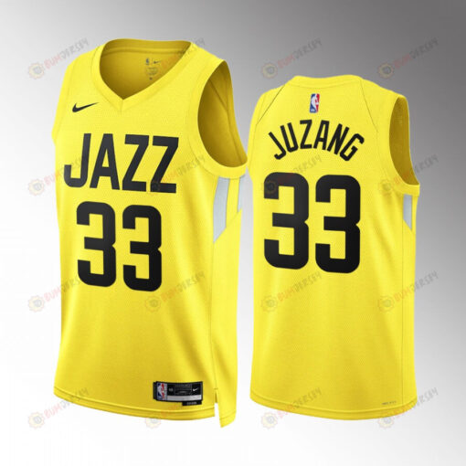 Johnny Juzang 33 2022-23 Utah Jazz Yellow Icon Edition Jersey