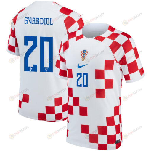 Jo?ko Gvardiol 20 Croatia National Team 2022-23 Home Men Jersey