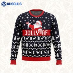 Jolly Af Santa Claus Ugly Sweaters For Men Women Unisex