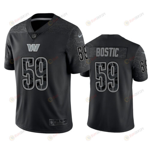 Jon Bostic 59 Washington Commanders Black Reflective Limited Jersey - Men