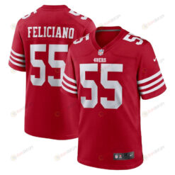 Jon Feliciano 55 San Francisco 49ers Nike Game Player Jersey - Scarlet