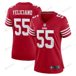 Jon Feliciano San Francisco 49ers Women's Player Game Jersey - Scarlet