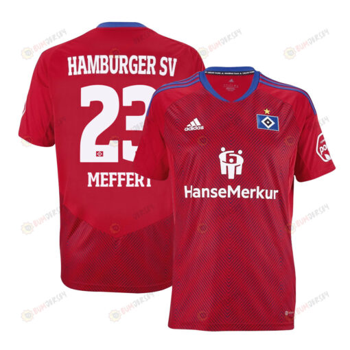 Jonas Meffert 23 Hamburger SV II 2022-23 Third Jersey - Red