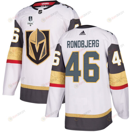 Jonas Rondbjerg 46 Vegas Golden Knights Stanley Cup 2023 Final Patch Away Breakaway Men Jersey - White