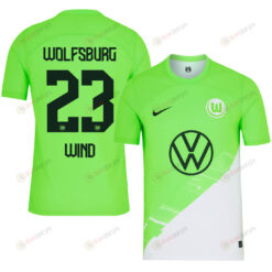 Jonas Wind 23 VfL Wolfsburg 2023-24 Home Men Jersey - Green