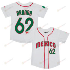 Jonathan Aranda 62 Mexico Baseball 2023 World Baseball Classic Jersey - White