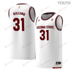 Jonathan Gilling 31 Arizona State Sun Devils Retro Basketball Youth Jersey - White