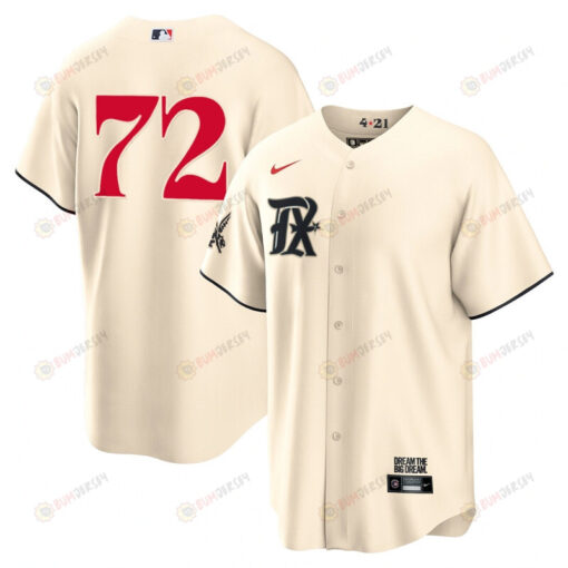 Jonathan Hern?ndez 72 Texas Rangers 2023 City Connect Cool Base Game Jersey - Cream