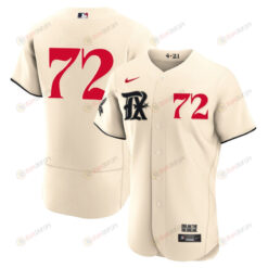 Jonathan Hern?ndez 72 Texas Rangers 2023 City Connect Flex Base Elite Jersey - Cream