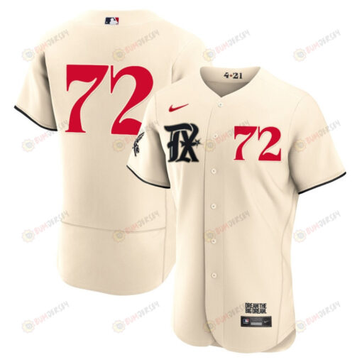 Jonathan Hern?ndez 72 Texas Rangers 2023 City Connect Flex Base Elite Jersey - Cream