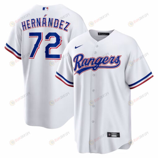 Jonathan Hern?ndez 72 Texas Rangers 2023 Home Game Jersey - White