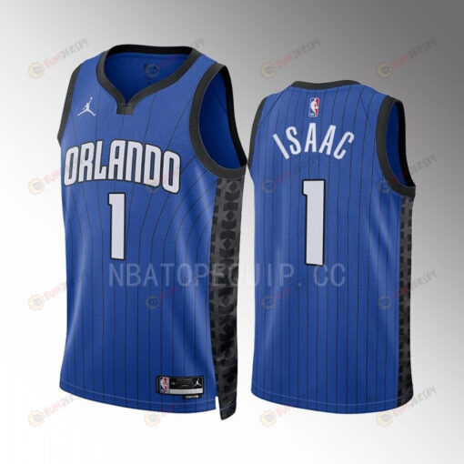 Jonathan Isaac 1 2022-23 Orlando Magic Blue Statement Edition Jersey Swingman