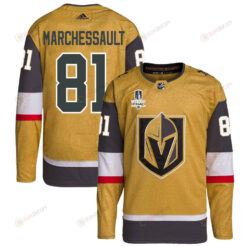 Jonathan Marchessault 81 Vegas Golden Knights Stanley Cup 2023 Final Patch Home Breakaway Men Jersey - Gold