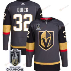 Jonathan Quick 32 Vegas Golden Knights 2023 Stanley Cup Champions Patch Alternate Breakaway Player Jersey - Black