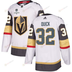 Jonathan Quick 32 Vegas Golden Knights Stanley Cup 2023 Champions Patch Away Breakaway Men Jersey - White