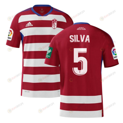 Jonathan Silva 5 Granada 2022-23 Home Jersey - Red/White