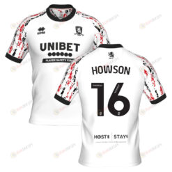 Jonny Howson 16 Middlesbrough 2022-23 Third Jersey - White