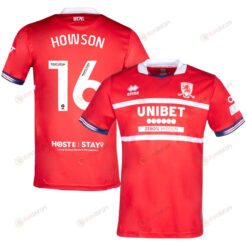 Jonny Howson 16 Middlesbrough FC 2023-24 Home Men Jersey - Red