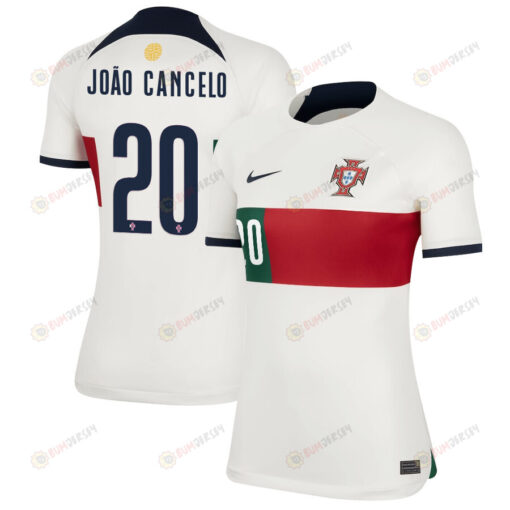 Jo?o Cancelo 20 Portugal National Team 2022-23 Qatar World Cup Women Jersey - Away