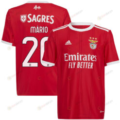 Jo?o M?rio 20 Benfica 2022/23 Home Men Jersey - Red