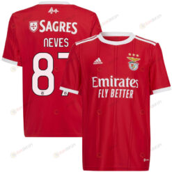 Jo?o Neves 87 Benfica 2022/23 Home Men Jersey - Red