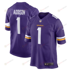 Jordan Addison Minnesota Vikings 2023 NFL Draft First Round Pick Game Jersey