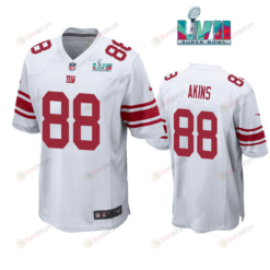 Jordan Akins 88 New York Giants Super Bowl LVII Super Bowl LVII White Men's Jersey
