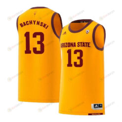 Jordan Bachynski 13 Arizona State Sun Devils Retro Basketball Men Jersey - Yellow