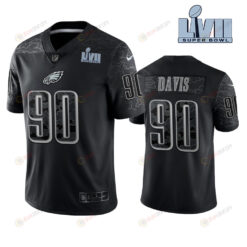 Jordan Davis 90 Philadelphia Eagles Super Bowl LVII Reflective Limited Jersey