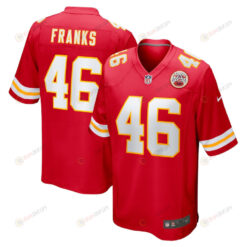 Jordan Franks Kansas City Chiefs Game Player Jersey - Red