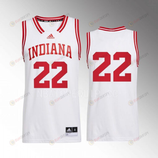 Jordan Geronimo 22 Indiana Hoosiers White Jersey 2022-23 Swingman Basketball