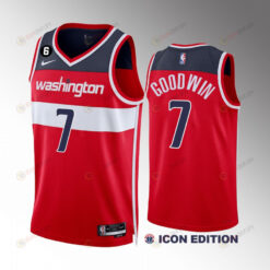 Jordan Goodwin 7 Washington Wizards 2022-23 Icon Edition Red Men Jersey